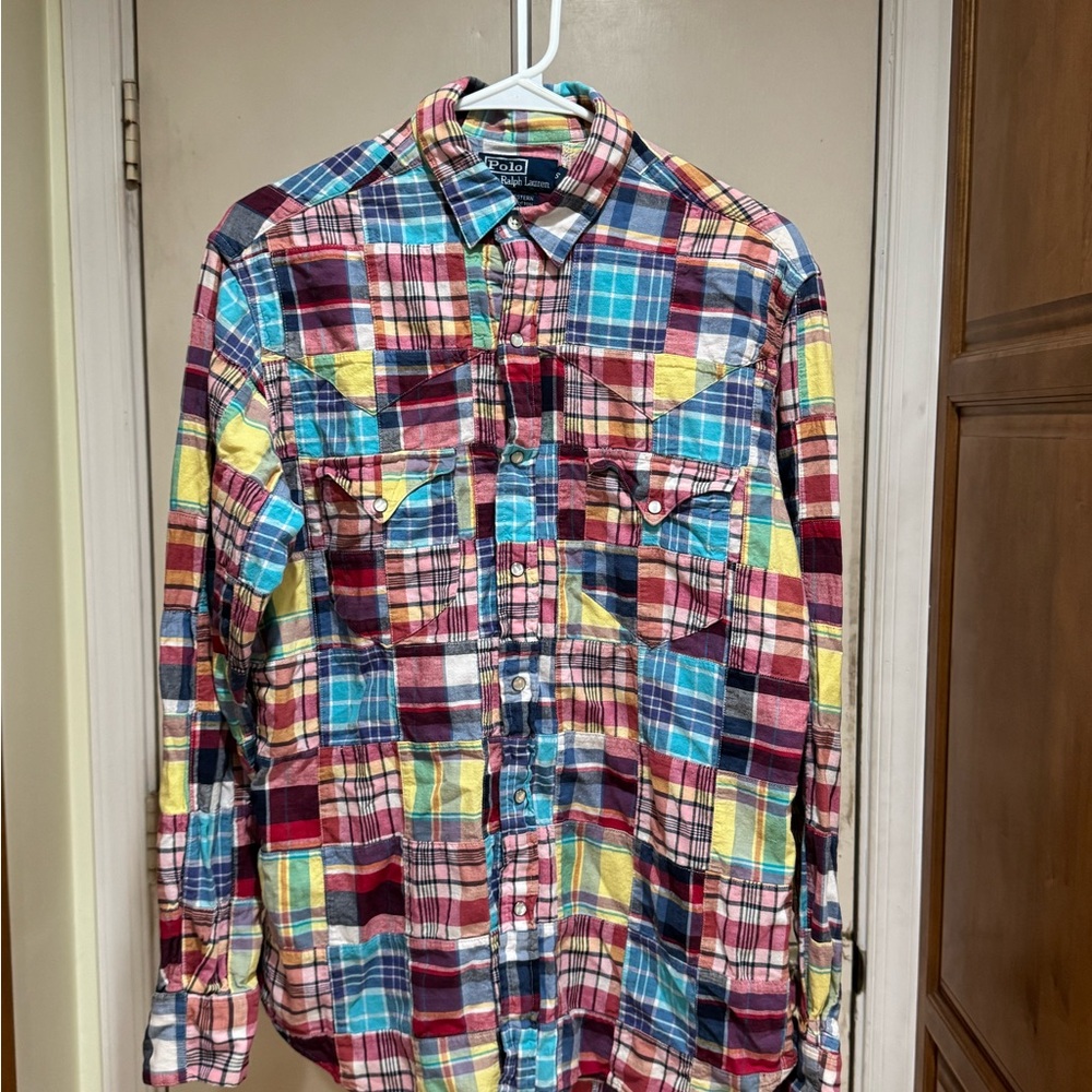 Polo by Ralph Lauren Western Madra Pearl Snap Button Western Shirt Mens S